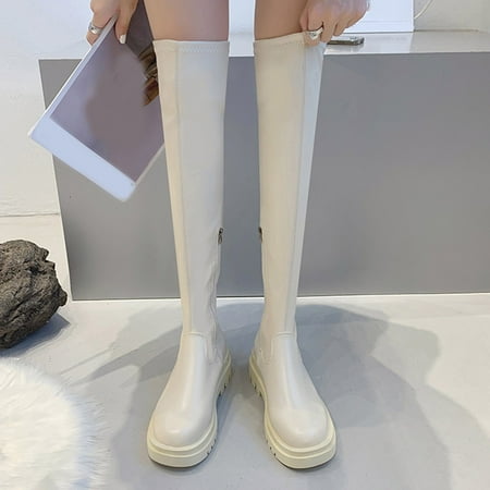 Womens Boots Fashion Autumn Women Over Knee Boots Thick Sole Non Slip Round Toe Comfortable Solid Color Side Zipper Casual Style Beige 8.5 Boots for Women
Womens Boots Fashion Autumn Women Over Knee Boots Thick Sole Non Slip Round Toe Comfortable Solid Color Side Zipper Casual Style Beige 8.5 Boots for Women