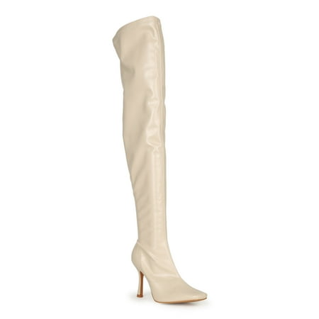 Mixx Shuz Square Toe Sleek Thigh High Boot 20401