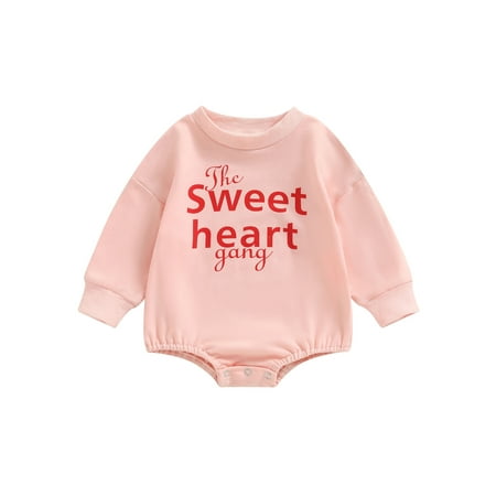Amuver Infant Baby Girl Valentine s Day Jumpsuit Letter Print Long Sleeve Round Neck Romper 0-18 Months
Amuver Infant Baby Girl Valentine s Day Jumpsuit Letter Print Long Sleeve Round Neck Romper 0-18 Months