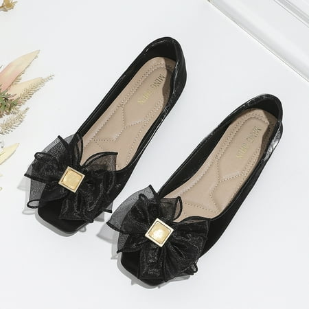 Women‘s Black Lace Bowknot Ballet Flats Comfortable Slip On Soft Sole Shoes Casual Walking Shoes
Women‘s Black Lace Bowknot Ballet Flats Comfortable Slip On Soft Sole Shoes Casual Walking Shoes