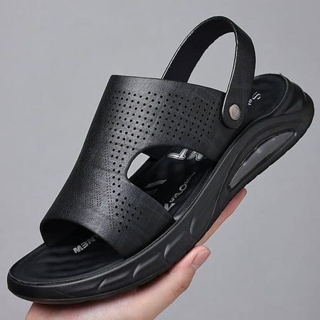 Summer Men s Sandals Men Leather Sandals Classic Roman Sandals Slipper Soft Outdoor Sneakers Beach Rubber Men Trekking Sandals A3