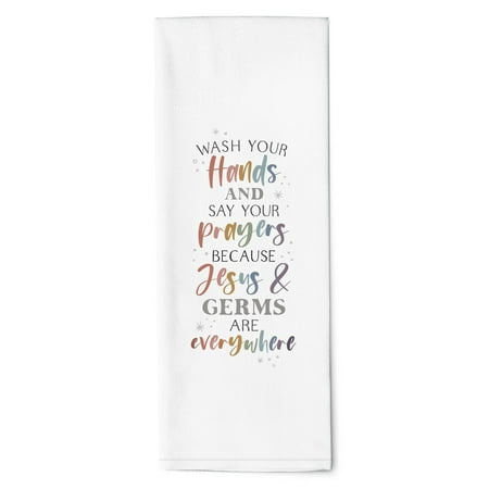 Tea Towel-Wash Your Hands And Say Your Prayers (16 X 28 ) (Pack Of 6)