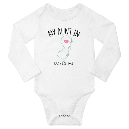 My Aunt In New Jersey Loves Me Baby Long Short Sleeve Romper Bodysuits 18-24 Months
My Aunt In New Jersey Loves Me Baby Long Short Sleeve Romper Bodysuits 18-24 Months