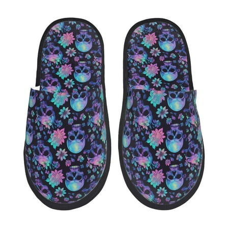 House Slippers for Women Men - pink flower blue Skull Warm Non-slip Mens Womens Slippers Cozy Slip-on House Shoes Bedroom Outdoor Indoor Slippers for Men
House Slippers for Women Men - pink flower blue Skull Warm Non-slip Mens Womens Slippers Cozy Slip-on House Shoes Bedroom Outdoor Indoor Slippers for Men