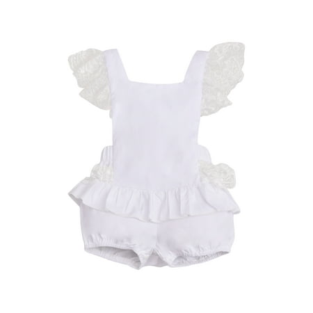 Newborn Baby Girls Sweet Romper Lace Fly Short Sleeve Cross Straps Backless Jumpsuit Spring Summer
Newborn Baby Girls Sweet Romper Lace Fly Short Sleeve Cross Straps Backless Jumpsuit Spring Summer