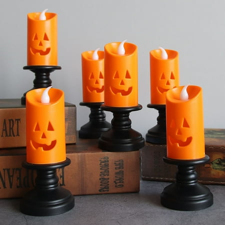 HATISS Halloween Candle Light LED Candlestick Table Top Decoration Orange Pumpkin 1Pc
HATISS Halloween Candle Light LED Candlestick Table Top Decoration Orange Pumpkin 1Pc