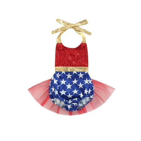 Pudcoco Baby Girls Independence Day Romper Sequin Star Mesh Layer Dress-Like One-Piece
Pudcoco Baby Girls Independence Day Romper Sequin Star Mesh Layer Dress-Like One-Piece