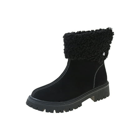 ZIZOCWA Womans Shoes Women S Snow Boots With Heels Ladies British Style Solid Color Suede Warm Thick Heel Fashion Short Cotton Boots Winter Boots For Women Zippe
ZIZOCWA Womans Shoes Women S Snow Boots With Heels Ladies British Style Solid Color Suede Warm Thick Heel Fashion Short Cotton Boots Winter Boots For Women Zippe