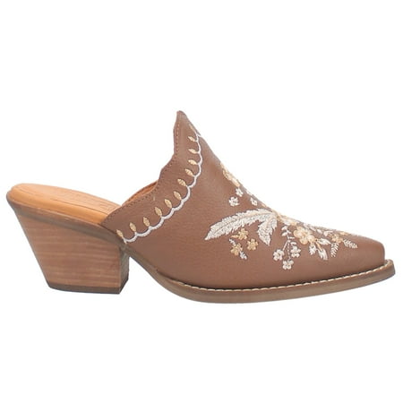 Dingo Womens Wildflower Floral Mule Casual Boots Mid Heel 2-3