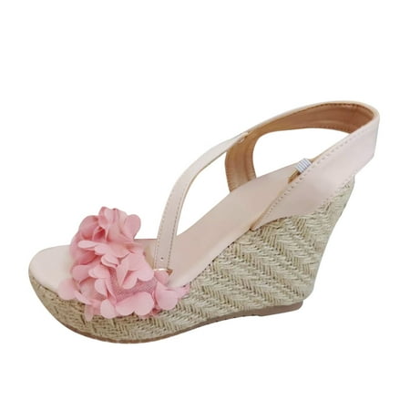 Women s Fashion Sandals Slope Heel Thick Sole Sandals Solid Color Flower Decoration Sandals
Women s Fashion Sandals Slope Heel Thick Sole Sandals Solid Color Flower Decoration Sandals
