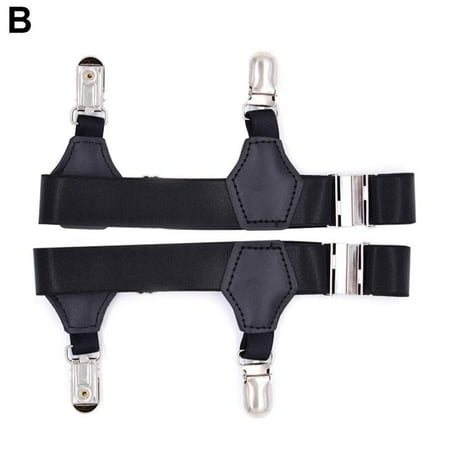 Men s Sock Garters Belt Black Adjustable 1 Pair Sturdy Clip Accessories K2N1