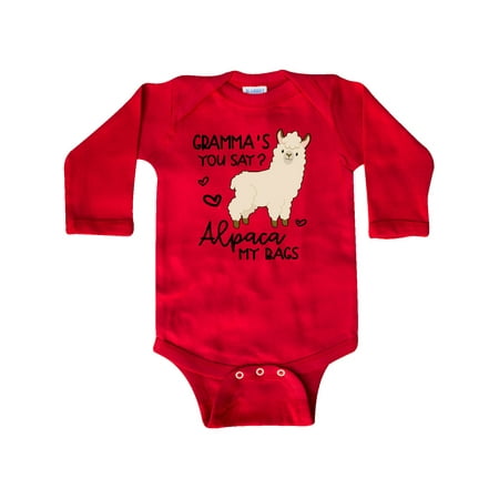Inktastic Gramma s You Say Alpaca My Bags Gift Baby Boy or Baby Girl Long Sleeve Bodysuit
Inktastic Gramma s You Say Alpaca My Bags Gift Baby Boy or Baby Girl Long Sleeve Bodysuit
