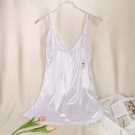 Aluring Foxy Women Silk Lace Nightgowns V-Neck Spaghetti Straps Nightdress Sleepwear
Aluring Foxy Women Silk Lace Nightgowns V-Neck Spaghetti Straps Nightdress Sleepwear