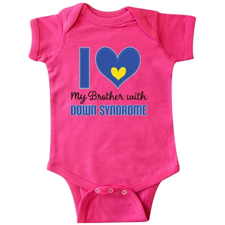 Inktastic Down Syndrome I love my Brother Gift Baby Boy or Baby Girl Bodysuit