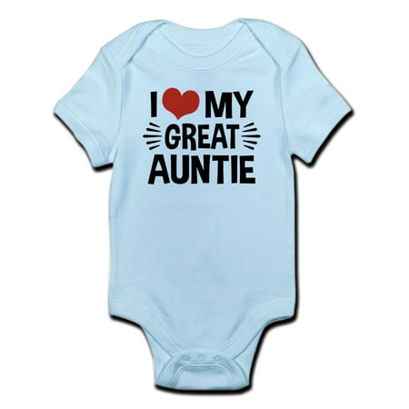 CafePress - I Love My Great Auntie Infant Bodysuit - Baby Light Bodysuit