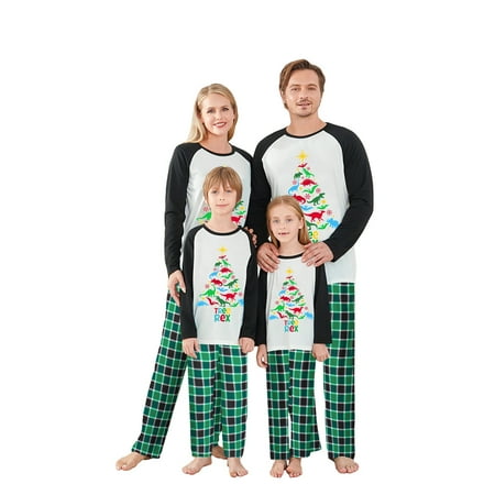 Family Matching Christmas Pajamas Cartoon Dinosaur Print Long Sleeved Tops+Plaid Pattern Trousers Sleepwear
Family Matching Christmas Pajamas Cartoon Dinosaur Print Long Sleeved Tops+Plaid Pattern Trousers Sleepwear