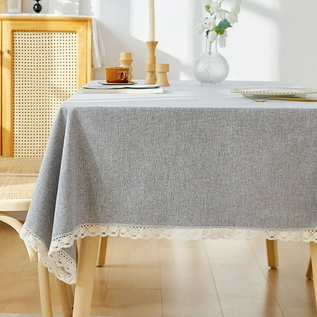 FYBD Faux Linen Tablecloth - Lace Trim - Water/Splash/Wrinkle/Oil Resistant - Grey Banquet
FYBD Faux Linen Tablecloth - Lace Trim - Water/Splash/Wrinkle/Oil Resistant - Grey Banquet