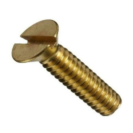 Brass Machine Screw Plain Finish Flat Head Slotted Drive Meets ASME B18.6.3 3/4 Length Fully Threaded 3/8 -16 UNC Threads (Pack of 10)
Brass Machine Screw Plain Finish Flat Head Slotted Drive Meets ASME B18.6.3 3/4 Length Fully Threaded 3/8 -16 UNC Threads (Pack of 10)