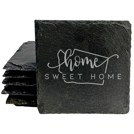 Coasters Set of 6 Square 4 with Home Sweet Home Washington Design Perfect Gift for Holidays Birthdays Housewarming She-Shed or Man Cave Made in Natural Edge
Coasters Set of 6 Square 4 with Home Sweet Home Washington Design Perfect Gift for Holidays Birthdays Housewarming She-Shed or Man Cave Made in Natural Edge