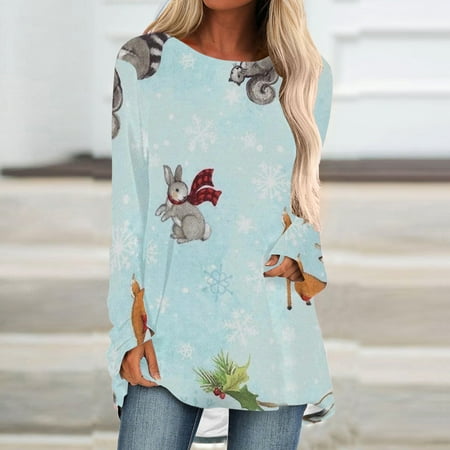 Aueoeo Basic Long Sleeve Shirt Women Women s Long Sleeve T-Shirts Women Casual Print Christmas Loose Long Sleeve Crew Neck Tops
Aueoeo Basic Long Sleeve Shirt Women Women s Long Sleeve T-Shirts Women Casual Print Christmas Loose Long Sleeve Crew Neck Tops