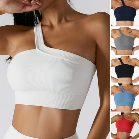 Biplut Women Sports Bra One Shoulder Beautiful Back Full Cup Ladies Wire Free Ribbed Brassiere for Gym Running Fitness
Biplut Women Sports Bra One Shoulder Beautiful Back Full Cup Ladies Wire Free Ribbed Brassiere for Gym Running Fitness