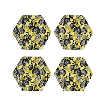Drink Coasters Set of 4 Orchids Flowers Yellow Leather Coasters for Coffee Table Protector Heat Resistant Cute Coasters for Home Decor Housewarming Gifts Bar Kitchen 4 Inch Hexagon
Drink Coasters Set of 4 Orchids Flowers Yellow Leather Coasters for Coffee Table Protector Heat Resistant Cute Coasters for Home Decor Housewarming Gifts Bar Kitchen 4 Inch Hexagon
