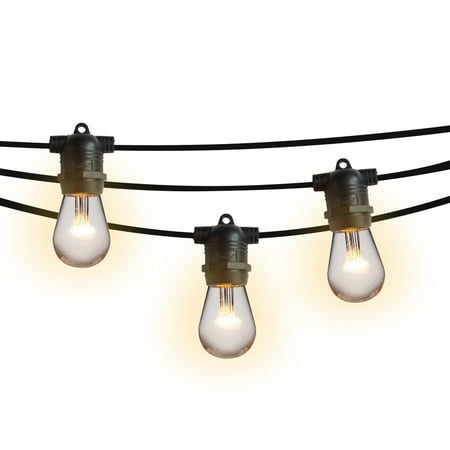 Fantado 24 Socket Outdoor Commercial String Light Set 54 FT Black Cord w/ .8-Watt Shatterproof LED Bulbs Weatherproof SJTW - 3-Prong (Grounded) by PaperLanternStore.com
Fantado 24 Socket Outdoor Commercial String Light Set 54 FT Black Cord w/ .8-Watt Shatterproof LED Bulbs Weatherproof SJTW - 3-Prong (Grounded) by PaperLanternStore.com
