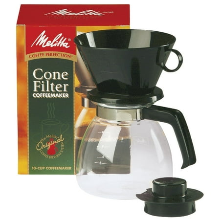 Melitta-Melitta 10 Cup Drip Cone Black Coffee Maker
