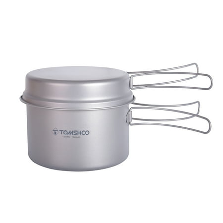 TOMSHOO Pot Set with Pure Plate Camping Cooking Essential for Enthusiasts