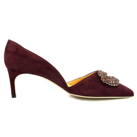 Giannico Ladies Merlot Daphne 60 Suede Pumps Brand Size 40 ( US Size 10 )