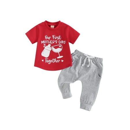 Licupiee Toddler Baby Boy Mothers/Fathers Day Outfit Letter Short Sleeve T-Shirt Tops Jogger Pants Set Summer Clothes
Licupiee Toddler Baby Boy Mothers/Fathers Day Outfit Letter Short Sleeve T-Shirt Tops Jogger Pants Set Summer Clothes