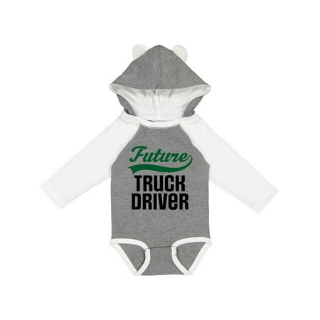 Inktastic Future Truck Driver Gift Baby Boy Long Sleeve Bodysuit