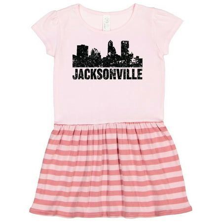 Inktastic Jacksonville Skyline Grunge Gift Toddler Girl Dress