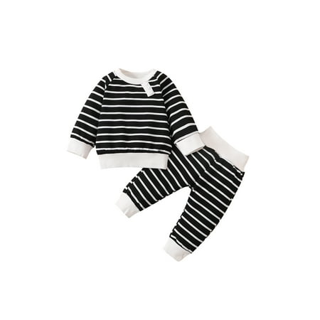 jaweiwi Infant Baby 2Pcs Fall Clothes Set for Girls Boys Long Sleeve Button Front Striped Print Tops + Pants 3-24M
jaweiwi Infant Baby 2Pcs Fall Clothes Set for Girls Boys Long Sleeve Button Front Striped Print Tops + Pants 3-24M