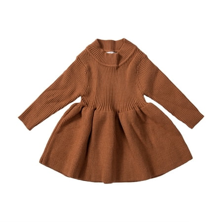 Canrulo Toddler Baby Girls Fall Winter Clothes Sweater Dress Kids Girls Dresses Princess Skirt Brown 1-2 Years
Canrulo Toddler Baby Girls Fall Winter Clothes Sweater Dress Kids Girls Dresses Princess Skirt Brown 1-2 Years