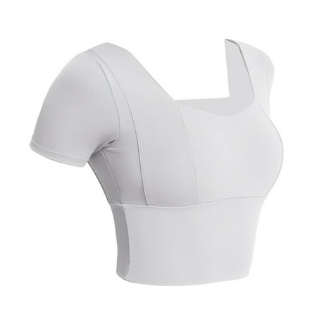 Bestjia Yoga Tops Short Sleeve Breathable Nylon Bulid in Bra Workout Sport Shirts for Women
Bestjia Yoga Tops Short Sleeve Breathable Nylon Bulid in Bra Workout Sport Shirts for Women