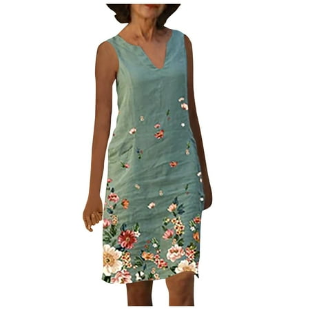 Cotton Linen Tank Dresses for Women Summer 2022 Sleeveless Boho Floral Loose Dress Casual Flowy V Neck Dress
Cotton Linen Tank Dresses for Women Summer 2022 Sleeveless Boho Floral Loose Dress Casual Flowy V Neck Dress