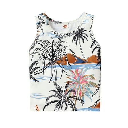 MIHOLL Toddler Infant Boys Summer Vest Sleeveless Hawaiian Tank Tops 1-6Years