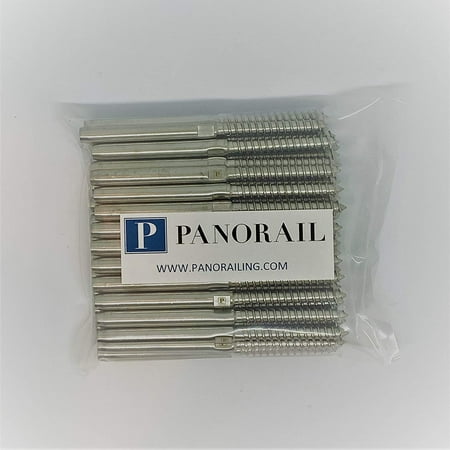 Panorama Lag Screw Hand-Crimp Swage Stud for 1/8 Cable Railing Stainless Steel T316 Marine Grade (Lot of 50)
Panorama Lag Screw Hand-Crimp Swage Stud for 1/8 Cable Railing Stainless Steel T316 Marine Grade (Lot of 50)