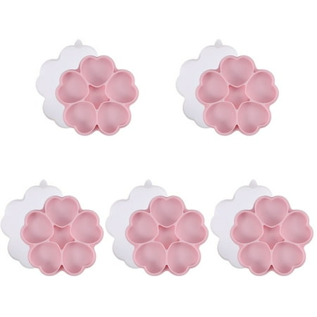 BESTONZON 5 Sets Heart Silicone Mold Multi-use Baby Foods Tray Wear-resistant Silicone Mold with Lid
BESTONZON 5 Sets Heart Silicone Mold Multi-use Baby Foods Tray Wear-resistant Silicone Mold with Lid