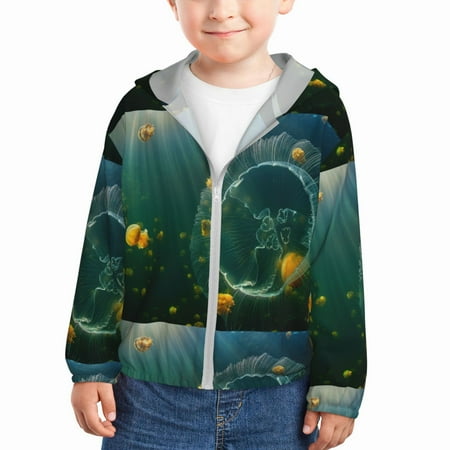 Vsdgher Jelly Fish Kids Sun Protection Hoodie with Zip Rash Guard Tops Children s Long Sleeve Sun Protection Clothing - 5 Years
Vsdgher Jelly Fish Kids Sun Protection Hoodie with Zip Rash Guard Tops Children s Long Sleeve Sun Protection Clothing - 5 Years
