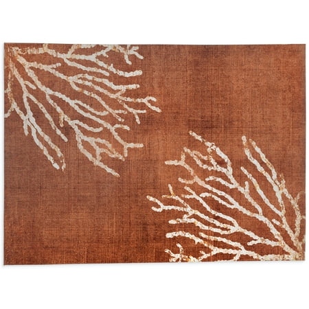 Sultana Burnt Orange Destressed Kitchen Mat by Kavka Designs
