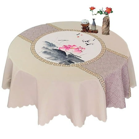 Round Tablecloth chinese Retro Polyester Cotton Tablecloth oil Proof Shrink Proof Wrinkle Resistant Table Cover For Dining Room hotel wedding garden-D-110cm
Round Tablecloth chinese Retro Polyester Cotton Tablecloth oil Proof Shrink Proof Wrinkle Resistant Table Cover For Dining Room hotel wedding garden-D-110cm