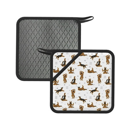 2PCS Pot Holders for Kitchen - Heat Resistant Silicone Pot Holders with Hanging Loop Funny Shepherd Dog Non Slip Oven Hot Pads Potholders for Decor Baking Cooking Kitchen
2PCS Pot Holders for Kitchen - Heat Resistant Silicone Pot Holders with Hanging Loop Funny Shepherd Dog Non Slip Oven Hot Pads Potholders for Decor Baking Cooking Kitchen