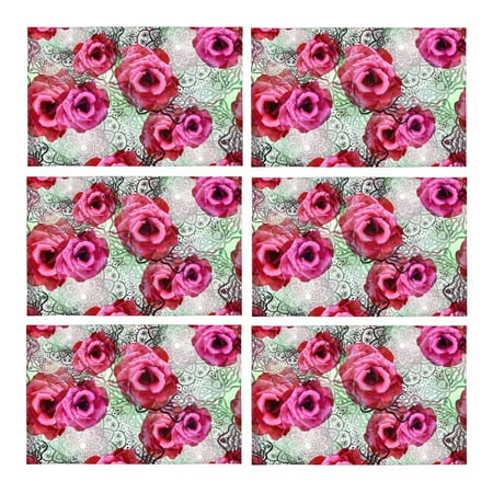 MKHERT Abstract Rose Flowers Mandala Ornaments Placemats Table Mats for Dining Room Kitchen Table Decoration 12x18 inch Set of 6
MKHERT Abstract Rose Flowers Mandala Ornaments Placemats Table Mats for Dining Room Kitchen Table Decoration 12x18 inch Set of 6