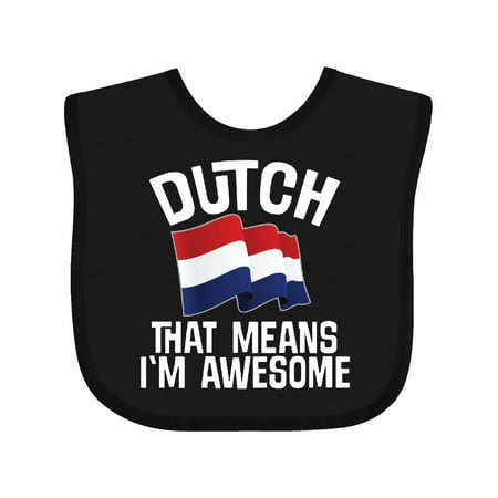 Inktastic Dutch Gift Pride Netherlands Flag Gift Baby Boy or Baby Girl Bib