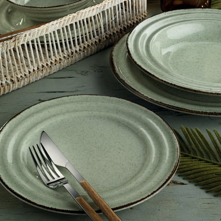 Kütahya Porselen Tenny - Green Dinner Set (24 Pieces)
