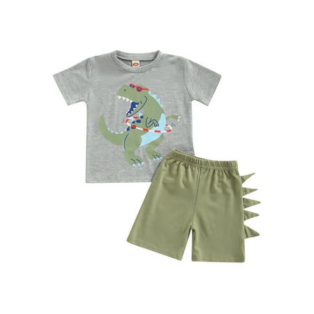 JYYYBF Baby Boy Clothes Toddler Summer T-Shirt Shorts Set Kids Dinosaur Print Tops Pants 2Pcs Cotton Outfits Grey 4-5 Years
JYYYBF Baby Boy Clothes Toddler Summer T-Shirt Shorts Set Kids Dinosaur Print Tops Pants 2Pcs Cotton Outfits Grey 4-5 Years