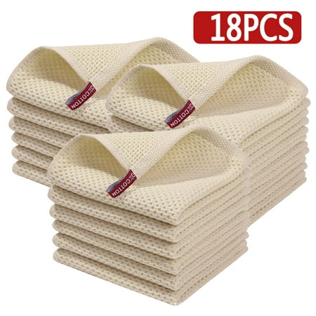 Set of 18 Cotton Tidy Dish Cloths Rags Solid Waffle Weave Terry Kitchen Dishtowels Soft and Absorbent Hand Towel Washcloths Beige
Set of 18 Cotton Tidy Dish Cloths Rags Solid Waffle Weave Terry Kitchen Dishtowels Soft and Absorbent Hand Towel Washcloths Beige