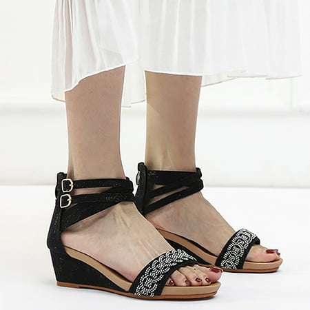 XIAQUJ Wedges Shoes for Womens Elastic Band Casual Bohemian Sandals Boho Beach Sandals Flip Flops Sandals for Women Black 6.5(37)
XIAQUJ Wedges Shoes for Womens Elastic Band Casual Bohemian Sandals Boho Beach Sandals Flip Flops Sandals for Women Black 6.5(37)